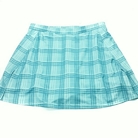 adidas Pants - Adidas Skort Athetic Pastel Blue Plaid 10 Skirt